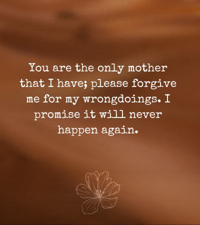 Sorry Messages for Mom