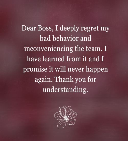 Sorry Text Messages to My Boss
