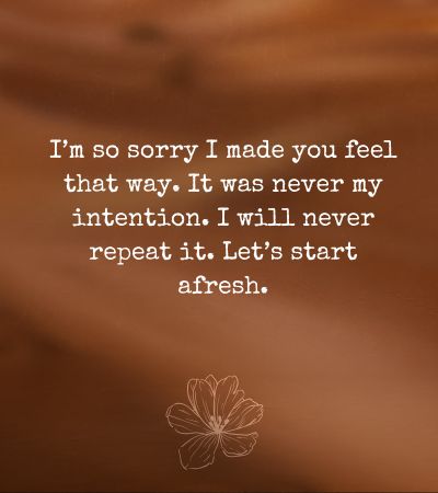 Sorry Text Messages