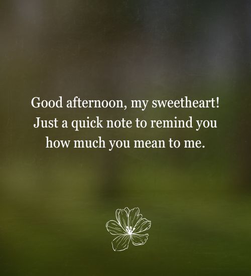Sweet Good Afternoon Messages For Him