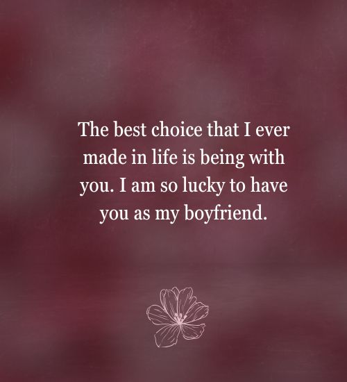 Sweet Message for Boyfriend
