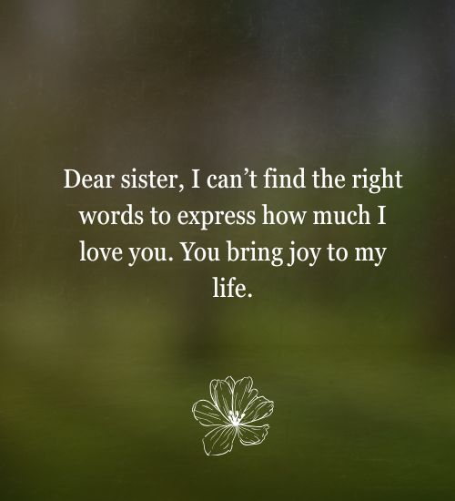 Sweet Messages for Sister