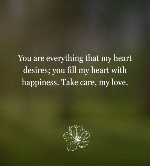 Sweet Take Care Messages for Girlfriend