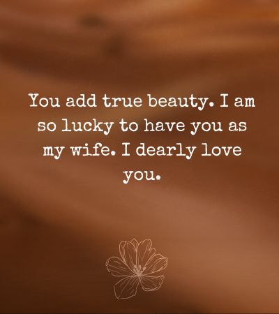 Sweet love message for my wife