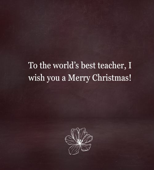 Teacher Christmas Card Messages