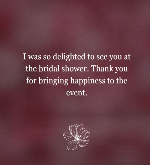 Thank You Bridal Shower Messages