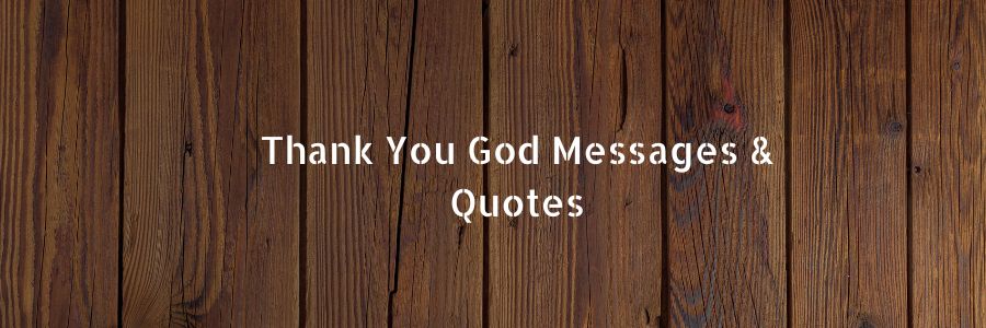 Thank You God Messages