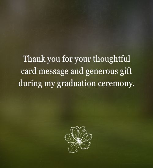Thank You Graduation Messages