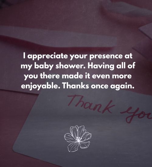 Thank You Message for Baby Shower Wishes