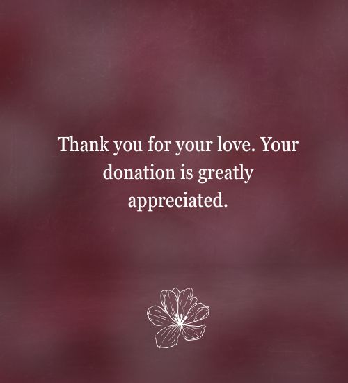 Thank You Message for Donation