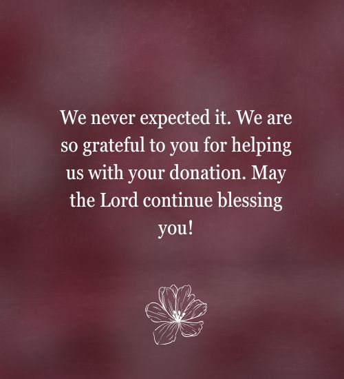 Thank You Note for Donation