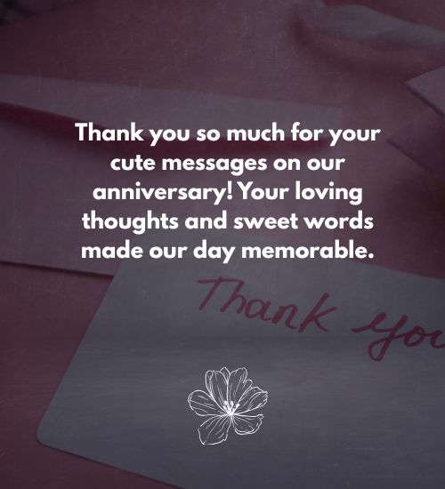 Thank You for Anniversary Wishes