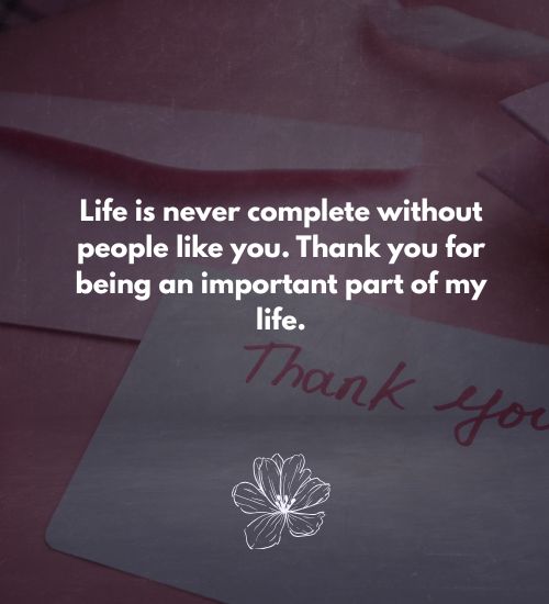 Thank You for Being in My Life Quotes