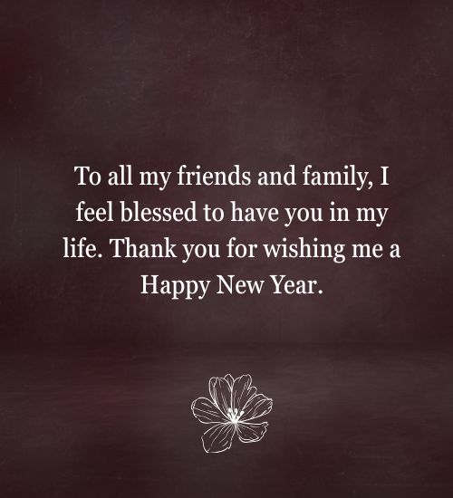 Thank You for New Year Wishes Thank You for New Year Wishes