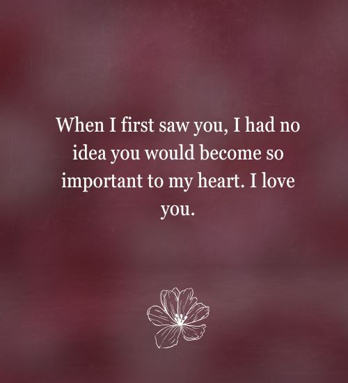 The First Time I Saw You