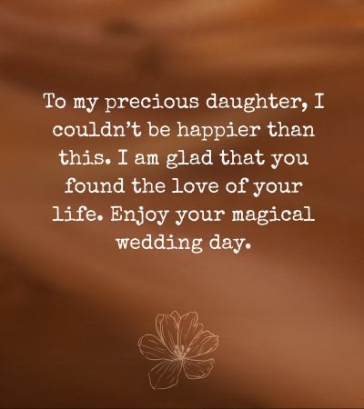 Wedding Messages for Daughter