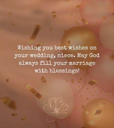 Wedding Wishes Messages for Niece