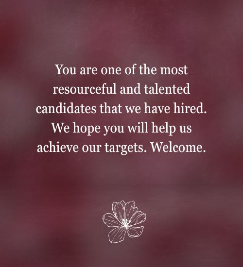 Welcome Messages For New Employees