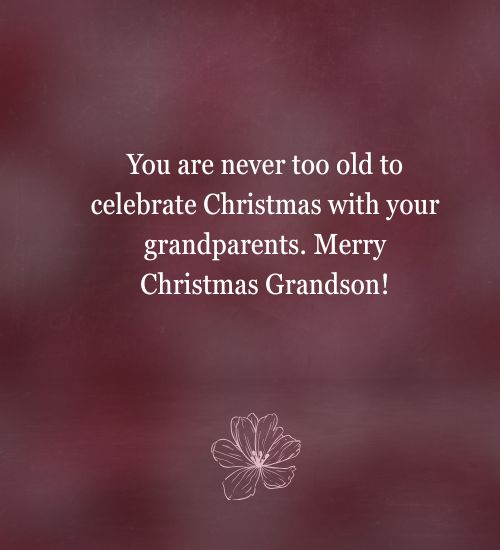 What to Write in Grandson Christmas card?