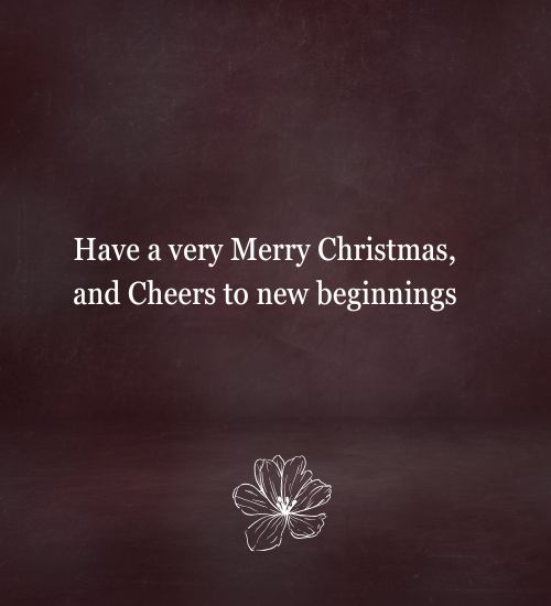 Wishes for Merry Christmas and Happy New Year