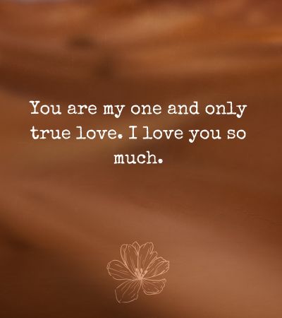 You Are My One and Only Quotes