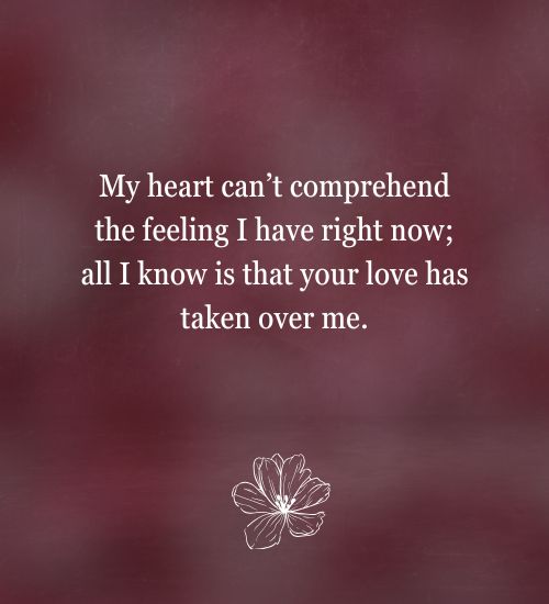 Your Love Has Taken Over Me Message
