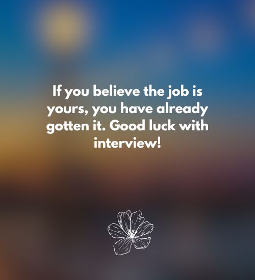best of luck messages for interview