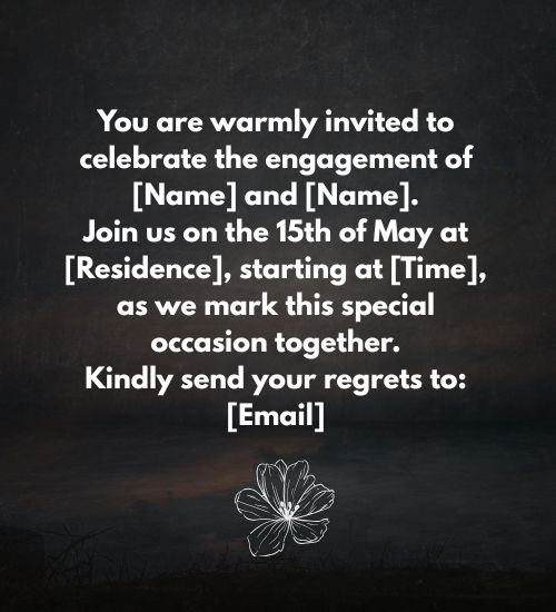 Engagement party invite text
