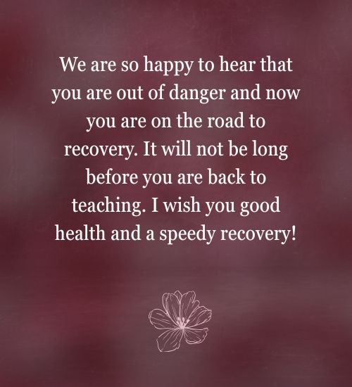 Get well soon messages for teacher