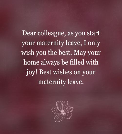 messages for maternity leave