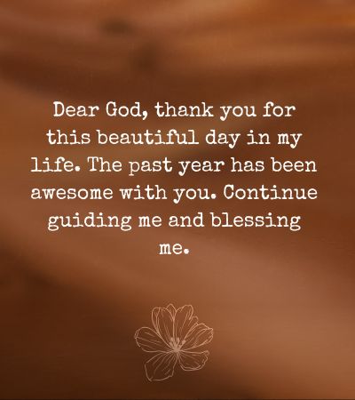 touching birthday prayer for myself